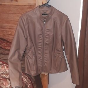 Baccini leather coat